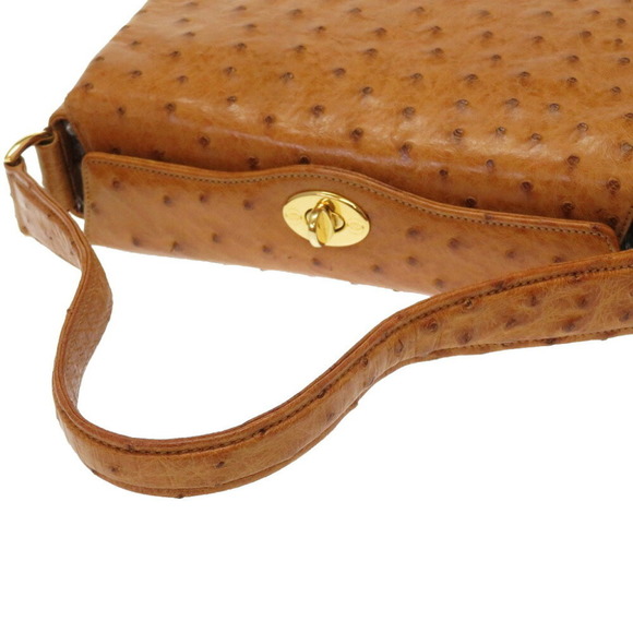 Gucci Ostrich Handbag Brown - Picture 4 of 10